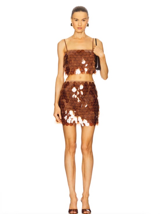 SAYLOR Dresses & Skirts - Saylor Griselda Skirt Set In Chocolate Brown - Size Small